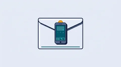 Plain envelope seen straight on with one rule across it