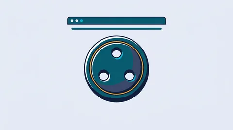 Browser bar above a round disc with three punched holes