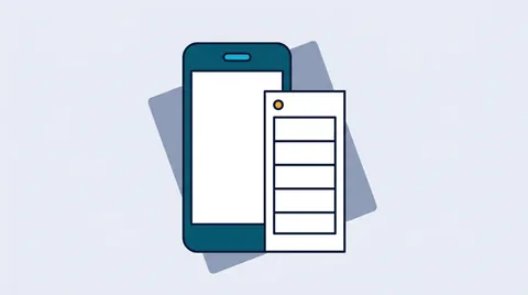 Phone beside a slip with five blank rows